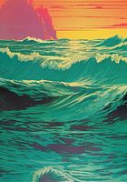 Waves Poster Pop Art