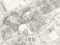 City map Almere - City - Light version - Map