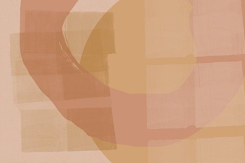 Pastel lijnen in wabi-sabi-stijl in beige, licht terra en bruin.