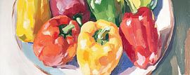 Colourful Peppers's by Wonderful Art