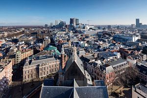 vue aérienne sur le centre ville de La Haye sur gaps photography