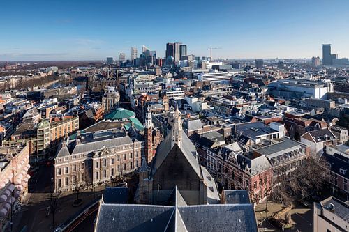 aerial view on the city centre of The Hague