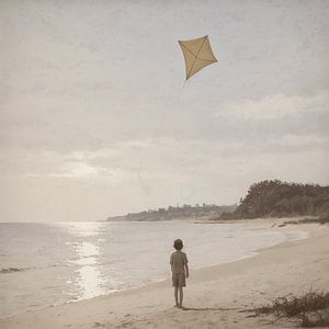 Cerf-volant au bord de la mer