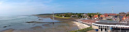 Vlieland, panoramic view of the village and the Wadden Sea by Roel Ovinge