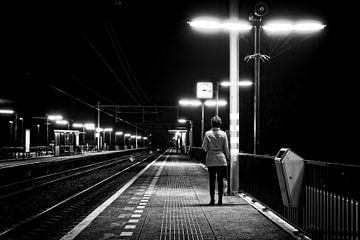 waiting for the train by eric van der eijk