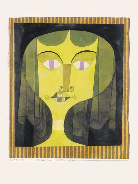 Paul Klee - Portrait d'une femme aux yeux violets par Old Masters