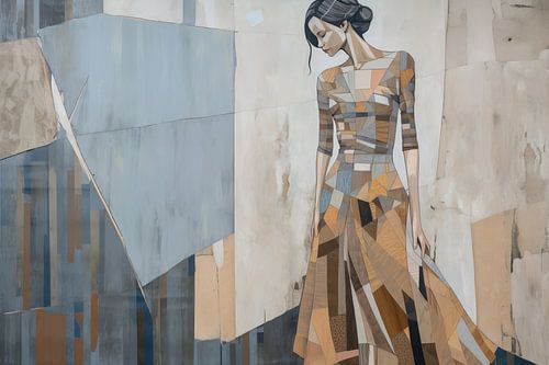 Malerei Abstrakte Weibliche Figur - 