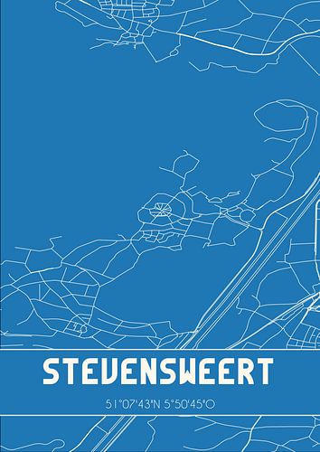 Blauwdruk | Landkaart | Stevensweert (Limburg)