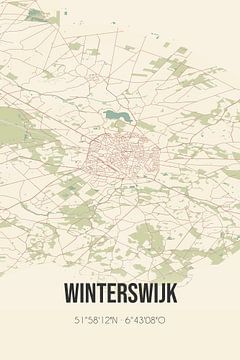 Vintage landkaart van Winterswijk (Gelderland) van Rezona