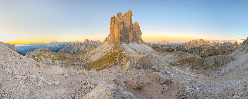 Drei Zinnen und Paternsattel Panorama von Michael Valjak