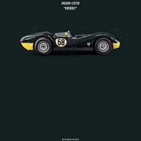 Cars in Colours, Jaguar-Lister "Knobbly" by Theodor Decker