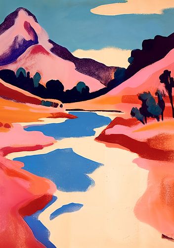 Matisse geïnspireerd, Matisse poster, Landschap