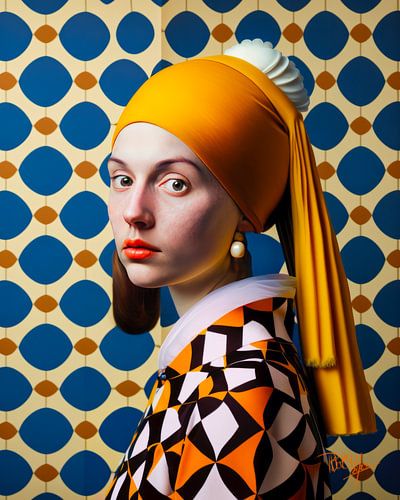 Modern meisje met de parel III Johannes Vermeer