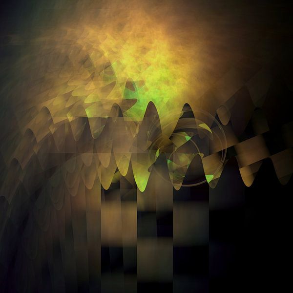 Illustration en rendu 3d d'une fractale par W J Kok