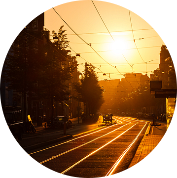 Amsterdam Overtoom zonsopkomst van Dennis van de Water