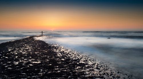 Coucher de soleil en mer du Nord