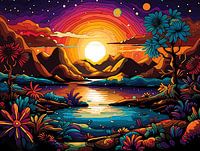 Psychedelisch Landschap I