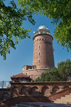 Lighthouse of the city of Kolobrzeg on the coast of the Baltic Sea in Poland by Heiko Kueverling