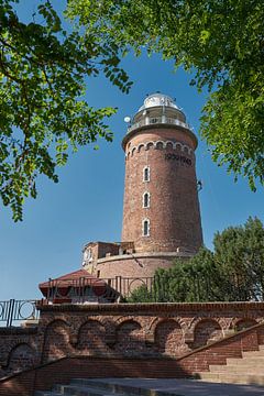 Vuurtoren van de stad Kolobrzeg aan de kust van de Oostzee in Polen