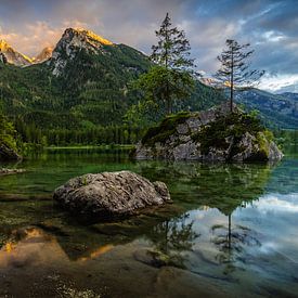 Sunset, Hintersee Germany by Bob Slagter