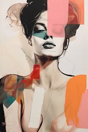 Colourful abstract portrait by Carla Van Iersel
