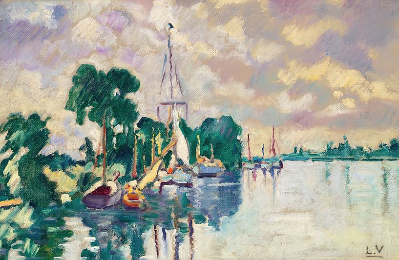 Louis Valtat - Zeilboten in Ouistreham (1930) van Peter Balan