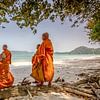 Monks at the Beach on Koh Phayam by Levent Weber
