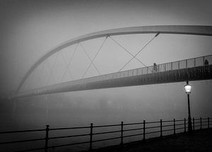 Hoge Brug in de mist