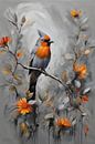 Orange Bird 1.7 Painting by ComfortQ thumbnail