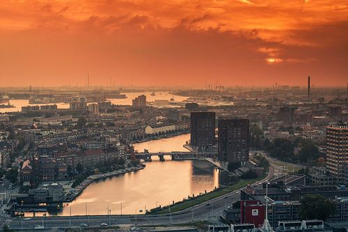 Sunset in Rotterdam