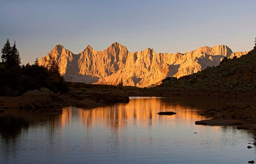 The Hohe Dachstein in the evening by Christa Kramer