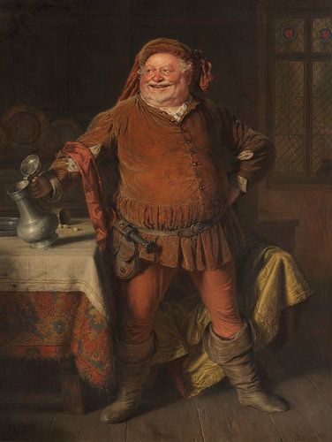 Falstaff, dronkaard, EDUARD VON GRÜTZNER, ca 1900