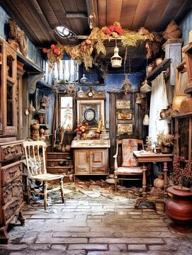 Verloren plaats salon Kamer Verval Stof Mysterie Verleden van gm_designs