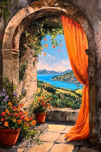 Sea view - Mediterranean idyll by Poster Art Shop