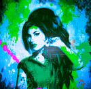 Hommage an Amy Winehouse Pop Art PUR von Felix von Altersheim Miniaturansicht