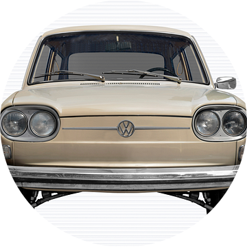 VW 411 vooraanzicht in originele kleur van aRi F. Huber
