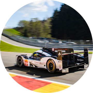 Porsche 919 Hybrid  sports-prototype racing car in Eau Rouge van Sjoerd van der Wal Fotografie