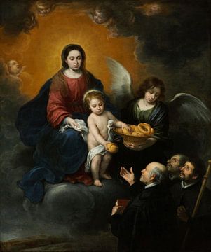 Het kindje Christus dat brood uitdeelt aan de pelgrims, Bartolomé Murillo