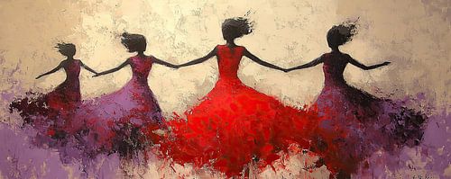 Dansen Vrouwen | Expressieve Danseressen Portret