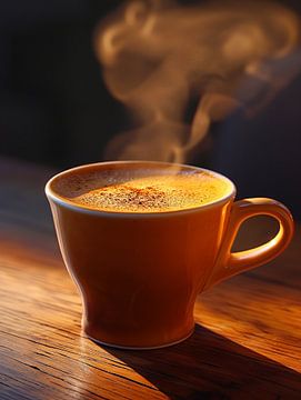 Kopje koffie of cappuccino drinken van Egon Zitter