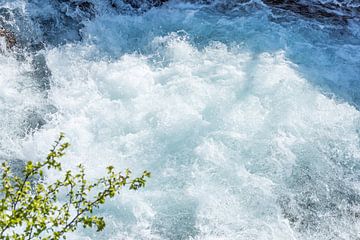 Swirling water of the river Vesteråselva in Norway