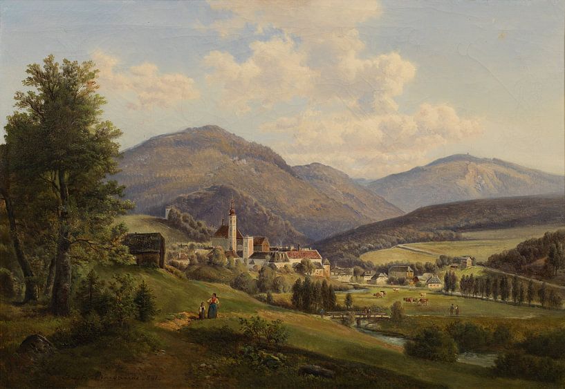 Gustav Barbarini, Vue de Heiligenkreuz, 1881 par Atelier Liesjes