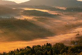 Sunrise over Corfu from Emperor William II Observatory with beautiful sun rays and light N by Leo Schindzielorz