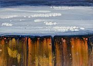 Coastline - Abstract, acrylic paint on canvas by Hannie Kassenaar thumbnail
