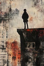 Jongen Hoog Boven Stad van Blikvanger Schilderijen