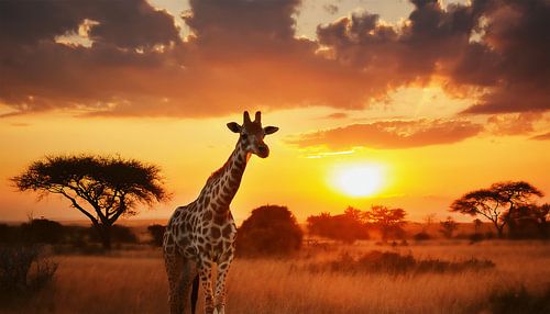 Zonsondergang in Afrika