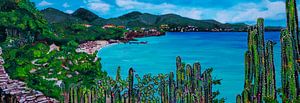 Landschaft Curaçao von Happy Paintings