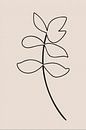 Japandi. Boho botanical plant on beige no. 7 by Dina Dankers thumbnail