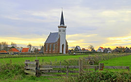 De Hervormde Kerk van Den Hoorn in Texel.