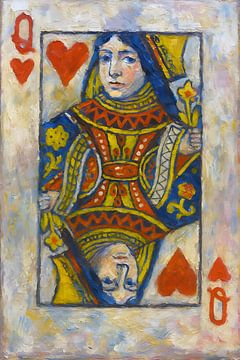 Peinture d'une femme au coeur.